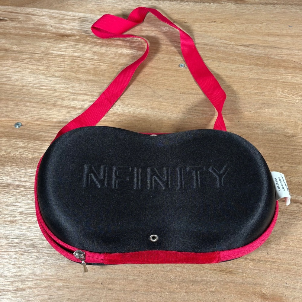 Nfinity Vengeance Cheer Shoe Case Black Red Hard Shell Carrier with Strap